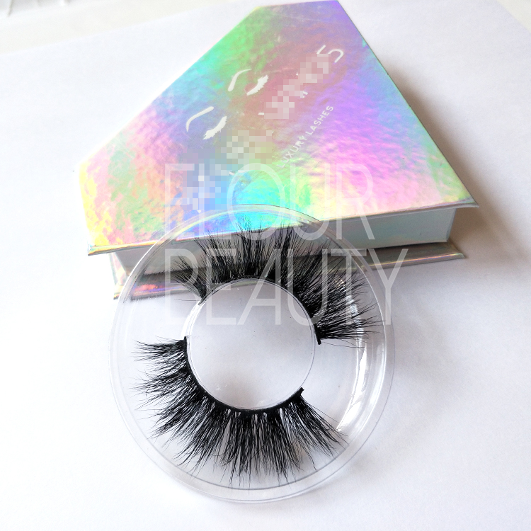 Wispy style mink 3d lashes china in diamond shape box ED120